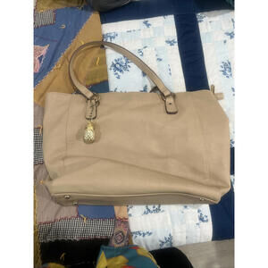 Charming Charlie Purse Handbag Tan Pineapple